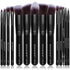 SHANY Makeup Brushes - Black Bombshell, 14-Piece Brush Set for Foundation, Powder, Concealers, Eye Shadows, Kabuki.