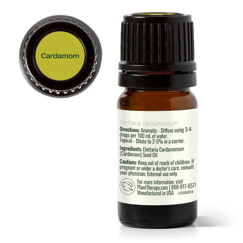 Plant Therapy Cardamom Essential Oil – 5 mL (1/6 oz) 100% Pure, Undiluted, Therapeutic Grade