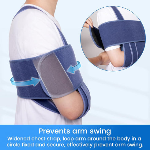 Immobilizer 39.5-51.3) Velpeau Arm Sling for Sleep, Shoulder for Women & Men - Very Soft Sling for Rotator Cuff Tear