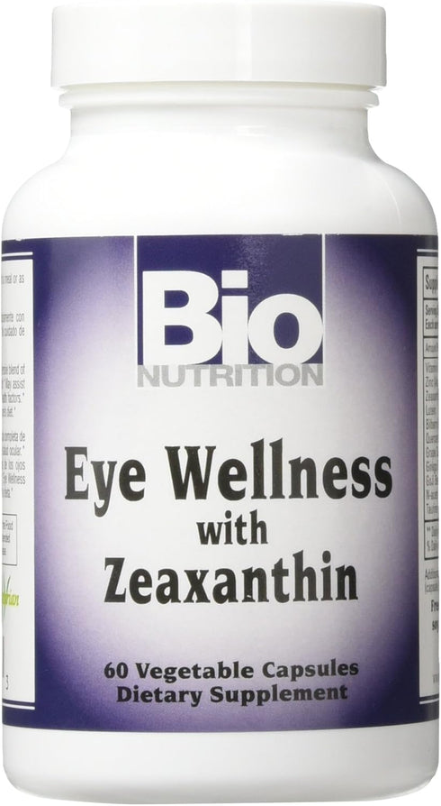 Bio Nutrition Eye Wellness 60 Vegetarian Capsules | Supports Eye and Vision Health | Zeaxanthin, Vitamin A & Zinc