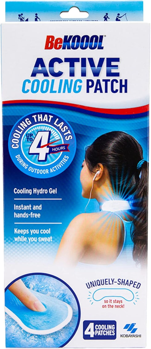 BeKoool Active Cooling Patch, 4 Count for Cooling Relief During Mild to Moderately Strenuous Activities