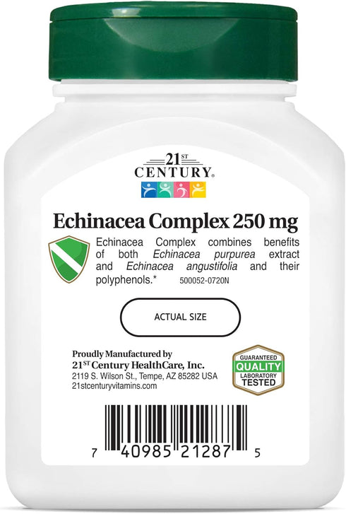 21st Century Echinacea Extract Veg Capsules, 60 Count