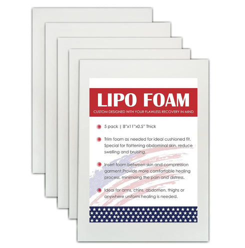 KUSMOO 5 Pack Lipo Foam Pads for Post Surgery Ab Board Liposuction Surgery