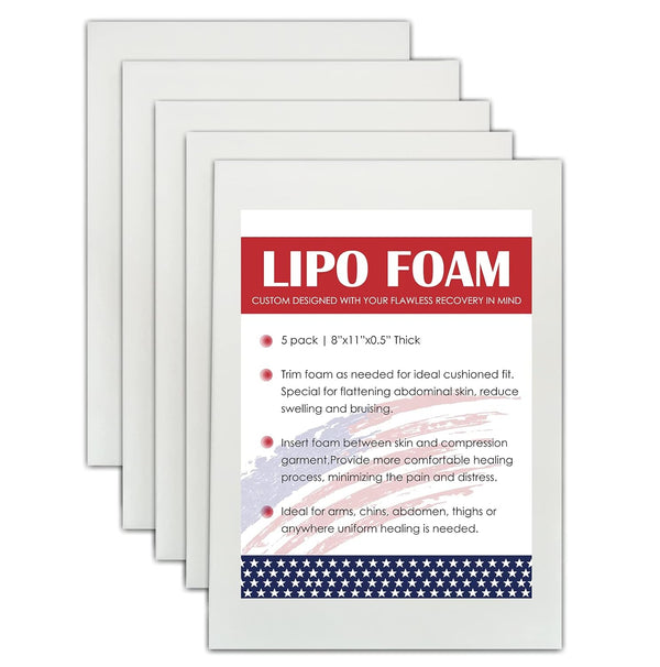 KUSMOO 5 Pack Lipo Foam Pads for Post Surgery Ab Board Liposuction Surgery