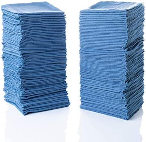 SIMPLI-MAGIC Premium Shop Towels, 14”x12”, Commercial Grade Blue, 100 Pack