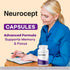 LIVORKA (3 Pack) 180 3 Neurocept Brain Supplement Capsules - Official Neuro cept Brain & Memory Focus Support Advanced