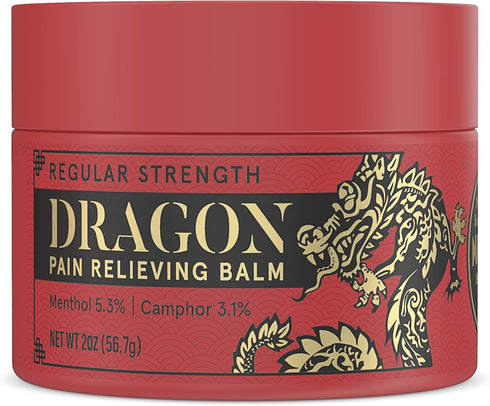 Dragon Pain Relieving Balm 2.0 oz Jar for Muscle and Joint Discomfort Relief for Back, Elbows, Feet, and Neck