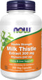 NOW Supplements, Silymarin Milk Thistle Extract 300 mg with Artichoke and Dandelion, Double Strength - 200 Veg Capsules