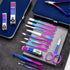 Manicure Set, Professional Nail Clippers Kit, Pedicure Care Tools, 15PC Stainless Steel with Blue Travel Case