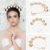 Minkissy Gold Seashell Crown Tiara with Comb, Shell Pearl Headband for Women Girls Wedding