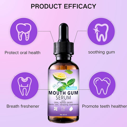 ZBMCYHCXH Gum Restore Drops, Gum Repair for Receding Gums, Stain Removal, Regrowth Treatment, Dry Mouth and Bad Breath