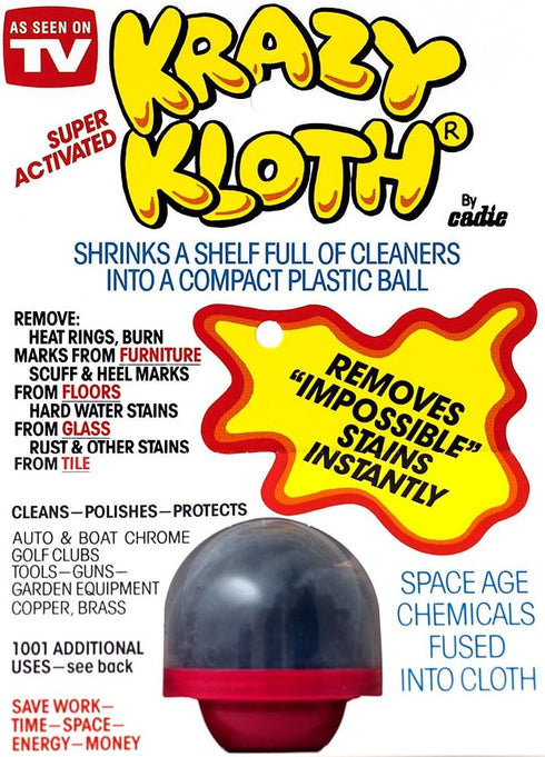 Krazy Kloth As Seen on TV - Small Size Cleaning Cloth for Home, Cleans, Polishes, Protects Stains