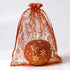 SUNGULF 100pcs Organza Pouch Bag, 6"x9" Drawstring Gift Candy Bag for Jewelry Party Wedding Favor (Red Snowflake)