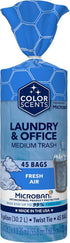 Color Scents Medium Trash Bags - 8 Gallon, 45 Bags in Fresh Air Scent with Microban