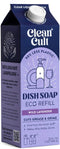 Cleancult Dish Soap Liquid Refill (32oz, 1 Pack) - Plant Based Dish Soap that Cuts Grease & Grime, Wild Lavender