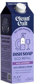 Cleancult Dish Soap Liquid Refill (32oz, 1 Pack) - Plant Based Dish Soap that Cuts Grease & Grime, Wild Lavender