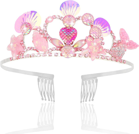 Mermaid Crown Seashell Headbands for Women, Fish Scale Hair Accessory for Parties