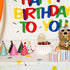 Muplaya 100 Pack 4.3" x7.8" Paper Towels Colorful Polka Dot Happy Birthday Disposable Napkins disposable hand towels