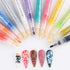 12Pcs Nail Art Graffiti Pen Set, Waterproof Drawing Marker Pens for Nails, Neon Enamels for DIY Abstract Lines