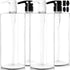 Youngever 4 Pack Empty Shampoo Pump Bottles - 32 Ounce (1 Liter), Plastic Cylinder with Lockdown-Leak Proof-Pumps