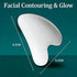 YOFAN Mirror Polished Gua Sha Massager - Stainless Steel Face Tool for Gliding & Relaxation, with Pouch