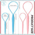 Teenitor 4pcs Pony Hair Tail Tools, 2 Pairs Hair Loop Styling Tool Hair Flipper Pull Through Tool, French Braiding Hair Tool Hair Accessories for Women Girls, Loop Hair Tool, Light Blue/Light Pink