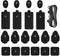 RLEXIO 20 Pack TENS Unit Electrode Pads with Wire Cable Combination Set. Reusable