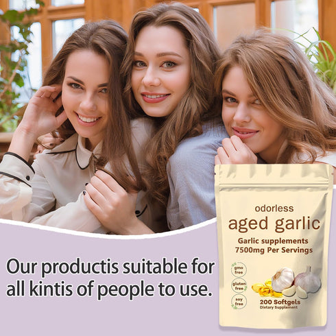 TANSPRESSO 7500mg Immune 200 Count Primus Aged Garlic Extract Supplement - Odorless Organic Garlic for Heart & Support