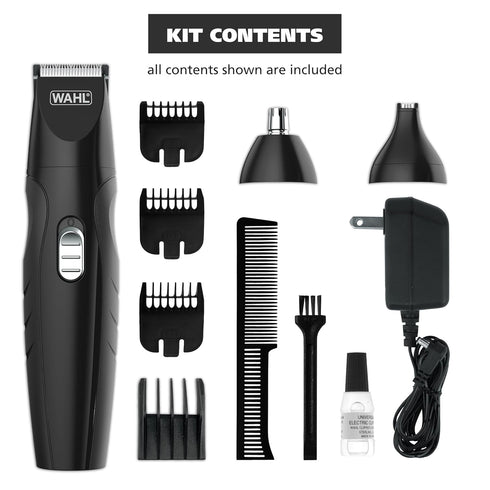 Wahl All-in-One Cordless Rechargeable Electric Trimmer for Men - Ear/Nose, Detail, and Beard Grooming