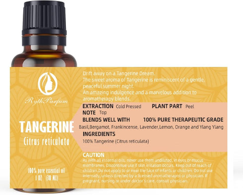 Rythparfum Premium Tangerine Essential Oil 30ML - 100% Pure for Diffuser, Aromatherapy, Skin Care, Candle Making