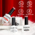 RARJSM Black White Gel Nail Polish Set, Soak Off Red Nail Polish 3PCS 7.5ML for DIY Nail Art