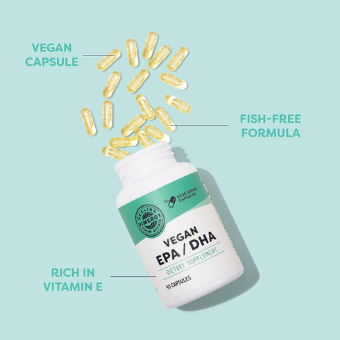 Vimergy Vegan EPA/DHA, 30 Servings, Algal Omega 3 Fatty Acids, Plant Based Fish Oil Alternative