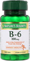 Nature's Bounty Vitamin B6, 100mg, 100 Tablets (Pack of 4)