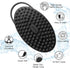 Metene 2 Pack Silicone Body Scrubber, Exfoliating Body Scrubber for Use in shower,Lathers Well, Long Lasting, Soft Body Scrubber for Shower and Bath Skincare Routine(Black with Loop).
