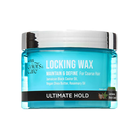 KISS COLORS & CARE Ultimate Hold Locking Wax, 6 oz - Starts and Maintains Locs with Long Lasting Hold