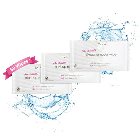 LA Fresh Makeup Remover Wipes with Vitamin E - Travel Essentials for Face, Eyes, Lips - Case of 50ct Makeup Wipes