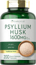 Carlyle Psyllium Husk Capsules | 1600mg | 200 Count | High Potency Fiber Supplement, Non-GMO, Gluten Free