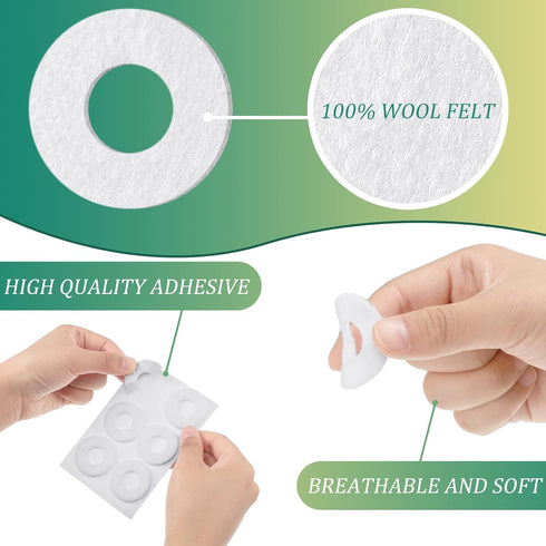 Nuanchu 72 Pcs Callus Cushions Pads for Feet, Soft Adhesive Felt Corn Pads for Pain Relief from Shoe Pressure