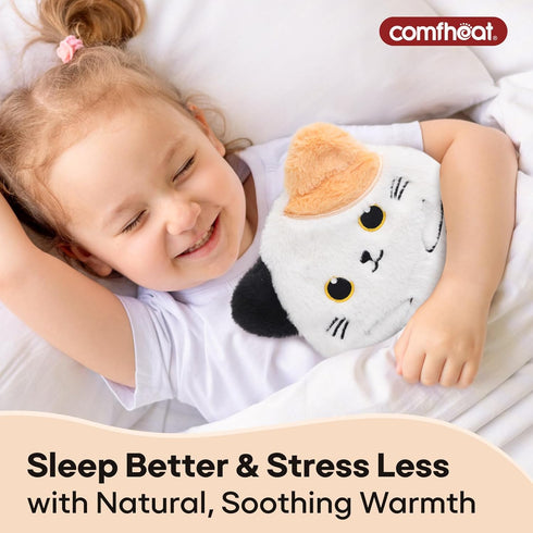 Pack Cat Microwave Heating Pad for Period Cramps, Moist Heat for Menstrual, Muscle Pain Relief Stuffed Animal Heating