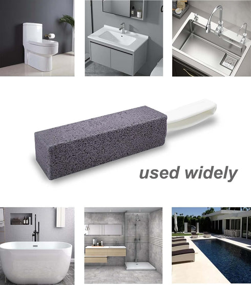 Pumice Stone for Toilet Bowl Cleaning, Household Cleaning 6 Pack with Handle