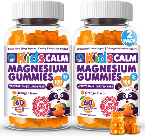DR. MORITZ Sugar-Free Calm Magnesium Gummies for Kids and Adults - Magnesium Citrate Gummies (120 Count, Pack of 2)