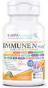 NAC 600mg, Quercetin 1,000mg, Vitamin C 500mg, 90 Capsules, Immune N Plus 15 in 1 Supplement