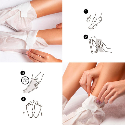 Original Derma Beauty Foot Mask Set, 12 Pairs Intense Hydration Avocado Oil Moisturizing Foot Masks