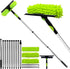 LILISPAI Professional 152" Window Squeegee Cleaner Tool with Extension Pole, 2-in-1 Squeegee for