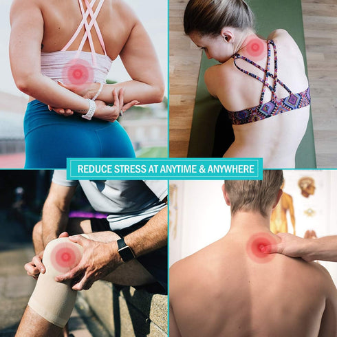 Neck Massager Manual - Pressure Point Massage Sticks Tools Therapy Massager Pressure DeepTissue Point for Neck Shoulder