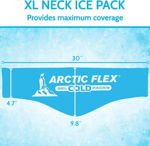 Arctic Flex Neck Ice Pack, Cold Compress Shoulder Therapy Wrap, Reusable Medical Freezer Gel Pad for Swelling, Injuries