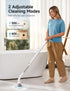 HiCOZY Electric Spin Scrubber HS1, Cordless Shower Cleaning Brush with 4 Replaceable Heads & Adjustable Handle,