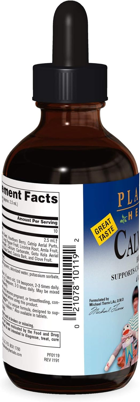 Planetary Herbals Calm Child Herbal Syrup, 4oz - Soothing Botanicals Chamomile, Lemon Balm & Catnip