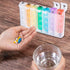 Organizer,28 7 Pill Compartments Portable Travel Pill Organizer Medicine Box Day Pill Box Vitamin Case Moisture-Proof