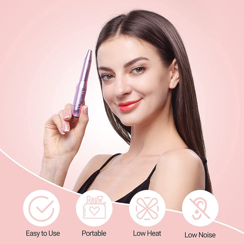 MelodySusie Portable Electric Nail Drill PC120B Compact Efile Kit for Acrylic Gel Nails, Purple
